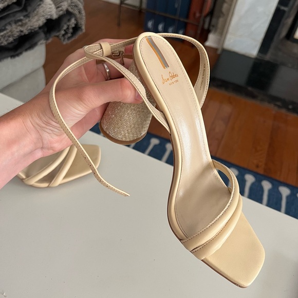 Worn once Sam Edelman Kia Block sandal, Eggshell leather - Picture 5 of 5